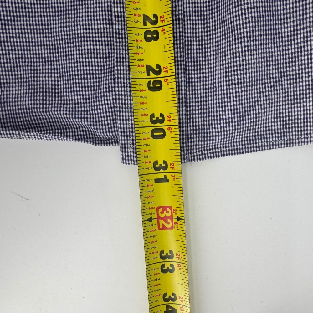 Polo Ralph Lauren Mens XL 17 Philip‎ Fit Gingham Dress Shirt Purple Cotton - Picture 8 of 8